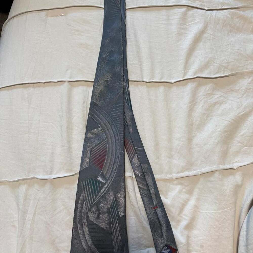 Don Loper Beverly Hills Gray Geometric Silk Tie